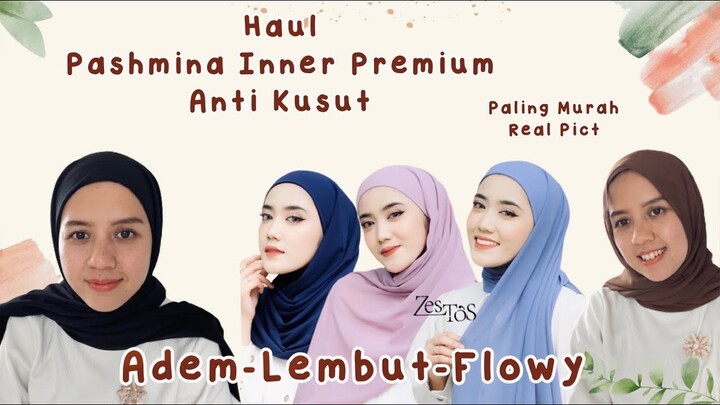 Shopee Haul Pashmina Inner 2in1 Wajah Bulat Premium Murah Racun Shopee + Tutorial Hijab