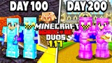 we survived 200 days in 1.17 DUOS Hardcore Minecraft...