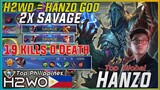 H2wo Brutal Hanzo Destroy Enemy Team, 2x Savage 19 Kills 0 Death | Top Global Player H2wo