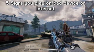 5 signs you play on bad device or internet in CODM