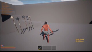 (Unreal Engine) 1-Handed Weapons Animation Test