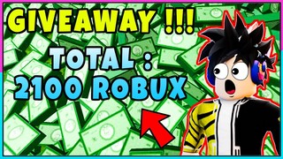 GIVEAWAY TOTAL 2100 ROBUX !!! - Roblox Indonesia