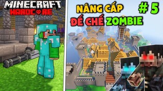 Minecraft: Đế chế Zombie tập 5 nâng cấp phát triển đế chế bảo vệ cuộc xâm lược Zombie siêu khó