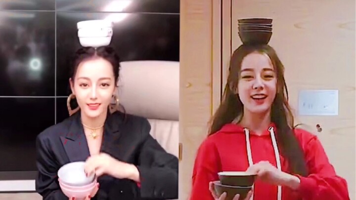 [Dilraba Dilmurat] The acrobat, the little genius who balances bowls, my little friend is growing up