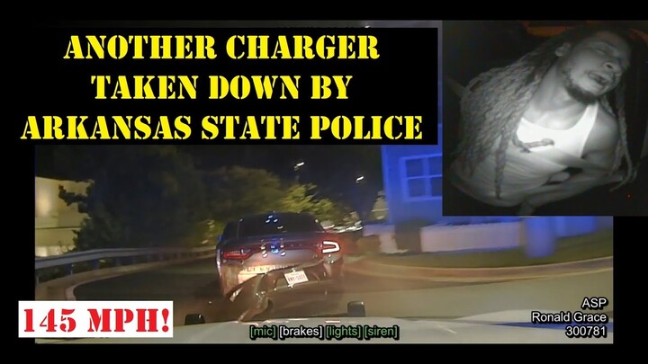 HIGH SPEED PURSUIT hits 145MPH - Arkansas State Police PIT another DODGE CHARGER
