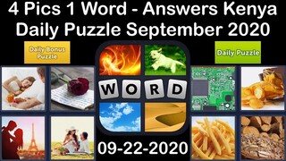 4 Pics 1 Word - Kenya - 22 September 2020 - Daily Puzzle + Daily Bonus Puzzle - Answer - Walkthrough