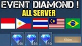 AMBIL RATUSAN DIAMOND! EVENT WEB SERVER INDONESIA, BRAZIL, MALAYSIA, THAILAND DAN FILIPINA