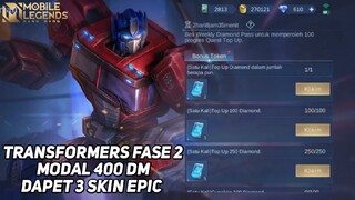 GACHA TRANSFORMERS FASE 2 AKHIRNYA OM MOONTON BERBAIK HATI - Mobile Legends