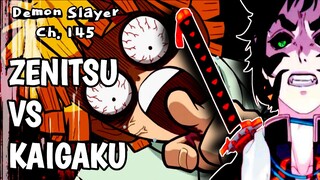 Kaigaku vs zenitsu - demon slayer chapter 145 tagalog - infonoty castle arc