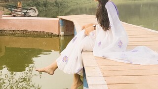 Bangladeshi girl in lake