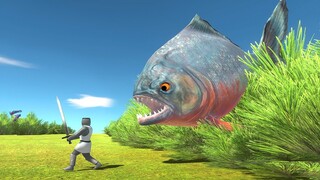 Escape from Giant Piranhas - Animal Revolt Battle Simulator