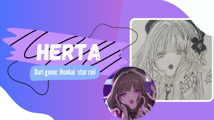Menggambar Herta👻🔮 || dari game: Honkai star rail💫