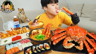 ASMR MUKBANG 해물찜 & 열라면 & 킹크랩 먹방! FIRE NOODLE & SPICY SEAFOOD & KING CRAB EATING SOUND!