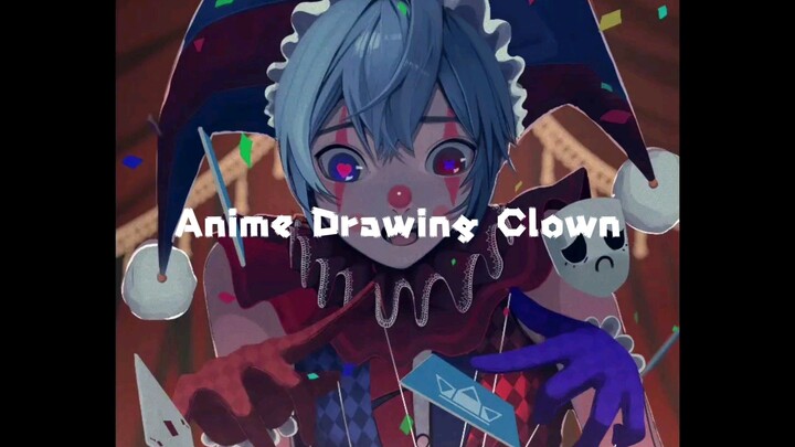 anime clown drawing speedpaint