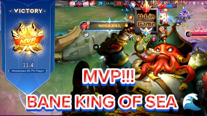 U-LIN GAME || MVP BANE 🌊 . MLBB . MOBILE LEGENDS