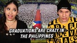 So Graduations are a musical in the Phillippines...Latinos react to Students AWESOME Singing