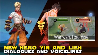 UPCOMING FIGHTER YIN AND LIEH SKIN ALL EXCLUSIVE VOICELINES / DIALOGUES | MOBILE LEGENDS NEW HERO