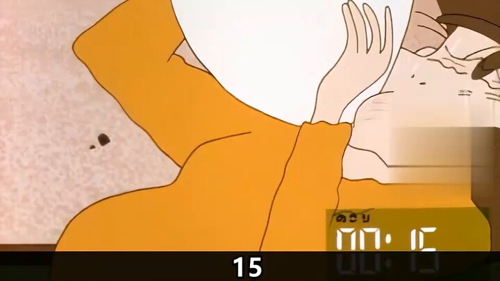 Shin-chan dan keluarganya menantang semangkuk besar ramen