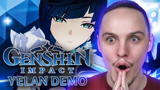 New GENSHIN IMPACT Fan Reacts to YELAN DEMO!!