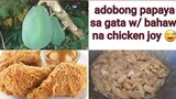 Adobong papaya sa gata w/ bahaw na chicken joy 😅