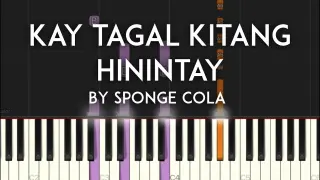 Kay Tagal Kitang Hinintay Sponge Cola synthesia piano tutorial with free sheet music