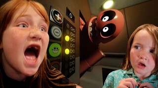 CRAZY ELEVATOR called REGRETEVATOR!!  Last Roblox Day for a fun chore chart Surprise with Dad