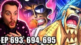 One Piece REACTION Episode 693, 694, & 695