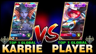 Top Global Player Encounter! Top 1 Global Karrie vs. Current Top 1 Global Player ~ Mobile Legends