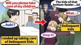 【Manga】My boss got hospitalized, and he asked me to take care of his delinquent kids...