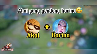 Akai Duet karina | MALAH AKAI YANG GENDONG TIM😂😂🔥🔥