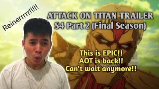 Attack on Titan S4 Part2 (Final Season) Trailer Reaction Indonesia | Nggak Sabarrr.. | SM Reaction