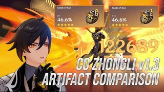 C0 ZHONGLI 1.3 BUILD & ARTIFACT COMPARISON | GENSHIN IMPACT 原神