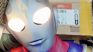 Replika helm penyangga Ultraman Tiga untuk fotografi, terbuat dari plastik yang diperkuat serat kaca