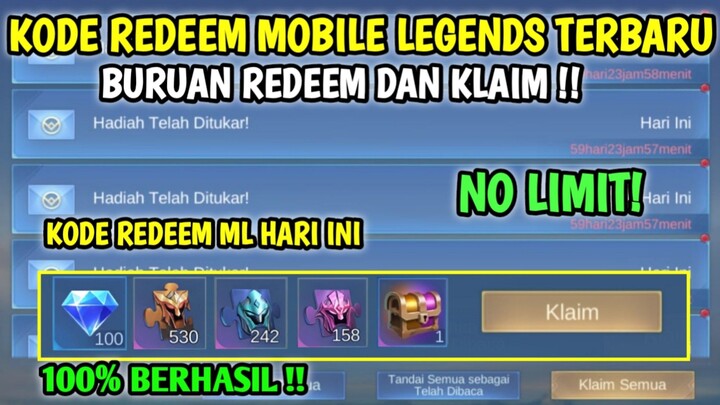 BURUAN! KODE REDEEM ML TERBARU KODE REDEEM MOBILE LEGEND HARI INI APRIL 2023