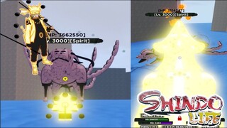 SIX PATHS SAGE MODE NINE TAILS VS TAILED BEAST! Shindo Life Roblox