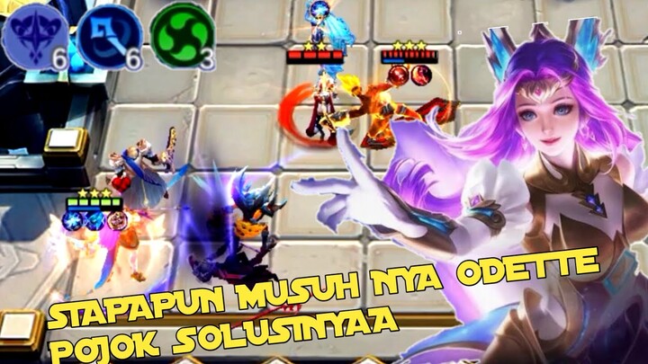 SIAPAPUN MUSUH NYA ODETTE POJOK SOLUSI NYAA - MOBILE LEGENDS MAGIC CHESS