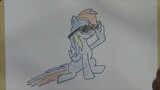 Draw rainbow dash from MLP G4 No audio only music