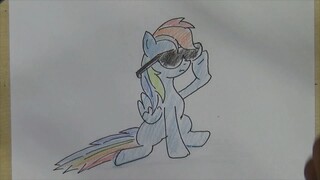 Draw rainbow dash from MLP G4 No audio only music