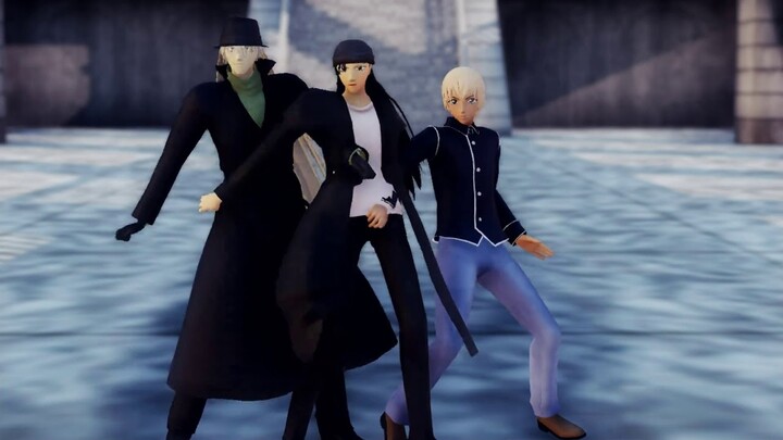 【MMD】虎視眈眈Gin/Akai Shuuichi/Bourbon/Conan