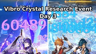 【Genshin Impact】Mono Electro Raiden & Childe Freeze | Vibro Crystal Research Day 3 (6332 Points)