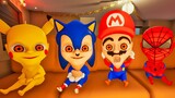 ALL FINAL Baby's In Baby In Yellow! Sonic, Mario, Spider-Man, Pikachu And More! Funny Moments