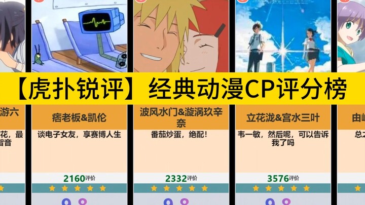 [Hupu Rui Review] Classic anime CP rating list, who is the best combination in your heart?