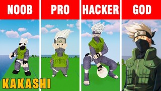 NOOB vs PRO vs HACKER vs GOD: KAKASHI HATAKE BUILD CHALLENGE in Minecraft 4K