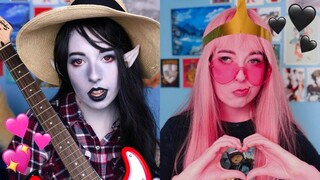 💖Marceline and Bubblegum Cosplay makeup tutorial🖤 #adventuretime