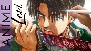 Drawing Anime LEVI Ackerman ATTACK on TITAN Shingeki no Kyojin Manga 進撃の巨人 Fanart Speed Draw リヴァイ兵長