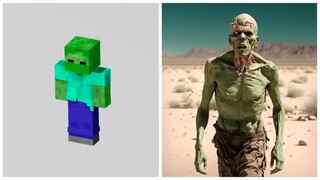 Avengers but Minecraft mobs, blocks, items in real life