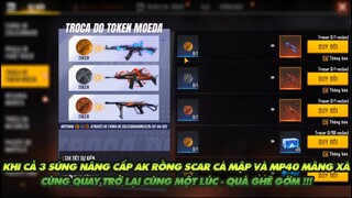 FREE FIRE | 3 SÚNG NÂNG CẤP AK47 RỒNG XANH - SCAR CÁ MẬP VÀ MP40 MÃNG XÀ QUAY LẠI CÙNG LÚC THÌ SAO ?