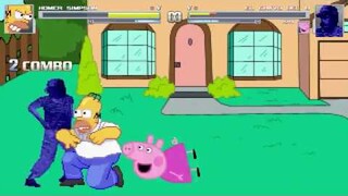 AN Mugen Request #1869: Homer Simpson VS El Chavo & Peppa Pig