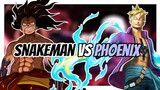 King Piece - GUM-GUM SNAKE MAN vs REVAMPED PHOENIX | Roblox |