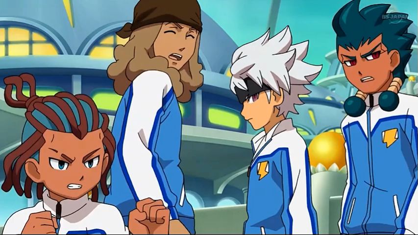 The team Earth eleven Inazuma eleven go galaxy